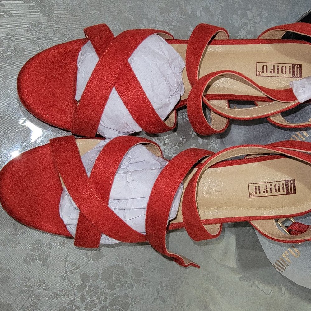 IDIFU Women's Platform Chunky High Heels Dress Sandals